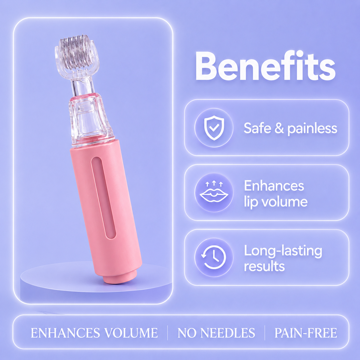 KISS ME KIT: Lip Plumping Roller + Hyaluronic Serum (FREE)